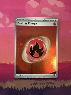 Pokemon Card Fire Energy Scarlet & Violet 151 Cosmo Holo 002 Near Mint - Image 1