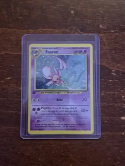 1st Edition Espeon 1/75 Neo Set Discovery Pokemon Card Holo Foil Rare - Image 1