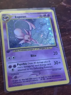 1st Edition Espeon 1/75 Neo Set Discovery Pokemon Card Holo Foil Rare - Image 3