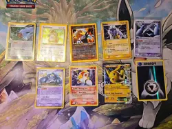Lot of 9 Holo Rare Pokemon Cards Damaged Used HP *As is - Image 1