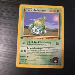 ERIKA'S BULBASAUR Gym Challenge POKEMON Non-Holo 1st Edition Trading Card 39/132 - Image 1
