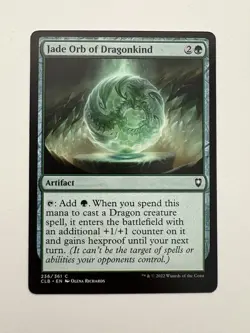Jade Orb of Dragonkind MTG Magic the Gathering Card NM Near Mint CLB - Image 1