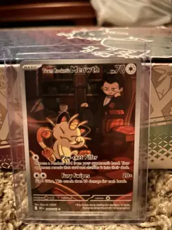 Team Rockets Meowth Destined Rivals Illustration, Rare Near Mint Card 203/182 - Image 1