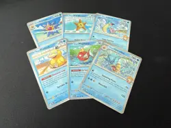 Misty’s Pokemon Card Lot x6 - Destined Rivals - Gyarados Psyduck Lapras Staryu - Image 1