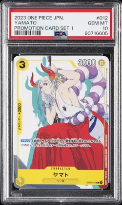 2023 ONE PIECE JPN PROMOS PROMOTION CARD SET 1 #012 YAMATO PSA 10 - Image 1