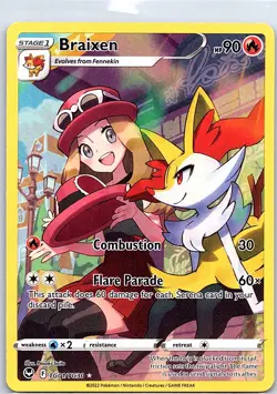 Braixen TG01/TG30 SWSH12: Silver Tempest Trainer Gallery - Pokemon Card - NM - Image 1