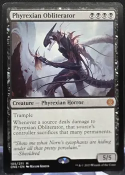 Phyrexian Obliterator #105 Phyrexia: All Will Be One Regular Mythic - Image 1