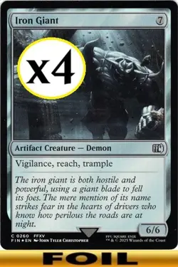 4x - Iron Giant - FOIL - x4 (playset) - Final Fantasy - CUC NM MTG - Image 1