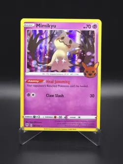 Mimikyu 2022 Trick Or Trade Halloween Stamp Pokemon TCG Line Holo 081/189 - Image 1
