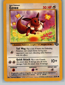 Pokemon TCG Eevee Common Regular Unlimited Jungle 51/64 - Image 1
