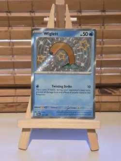 Wiglett 121/091 Paldean Fates Pokemon TCG Shiny Holo Rare Baby Shiny NM - Image 1
