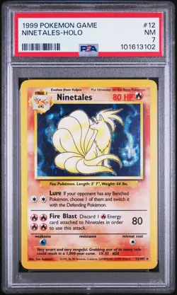PSA 7 Ninetales Holo - 1999 Pokemon Game - Base Set - NEAR MINT - Image 1
