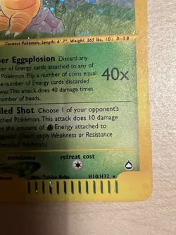 Pokemon TCG Exeggutor H10/H32 Aquapolis Holo Rare Vintage WOTC LP - Image 5
