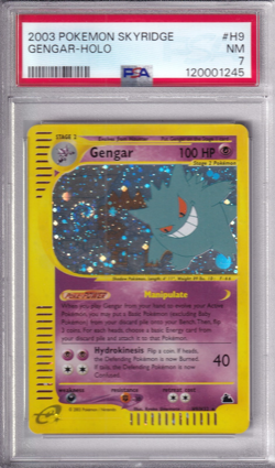 2003 Pokemon Skyridge #H9 Gengar Holo PSA 7 *Big Swirl* - Image 1