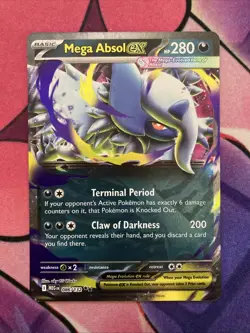 Mega Absol ex 086/132 Mega Evolution Holo Double Rare Near Mint English Pokemon - Image 1