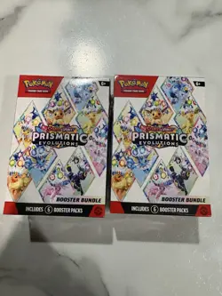 Pokemon TCG Prismatic Evolutions Booster Bundle Sealed x2 (Lot of 2) - Image 1