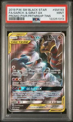 2019 POKEMON SM BLACK STAR PROMO #SM193 FULL ART/GARCHOMP & GIRATINA GX PSA 9 - Image 1