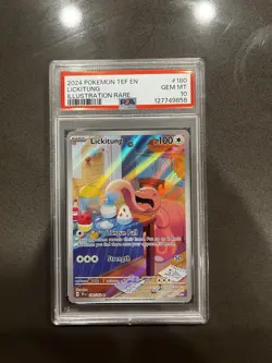 PSA 10 GEM MINT Pokemon TCG Lickitung Illustration Temporal Forces 180/162 - Image 1