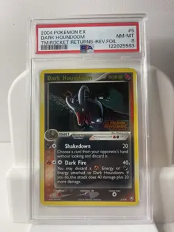 Pokemon Team Rocket Returns Houndoom Reverse Holo Psa 8 - Image 1