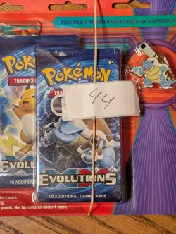 Pokemon 2016 XY 3 Pack Blister with Mega Blastoitse Pin (Two Evolutions Packs) - Image 3