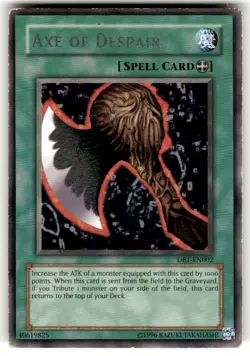 Yu-Gi-Oh! Axe of Despair Rare DB1-EN002 Moderately Played Unlimited - Image 1