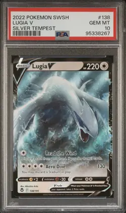 PSA 10 Lugia V 2022 Pokemon SWSH Silver Tempest #138-195 Card - Image 1
