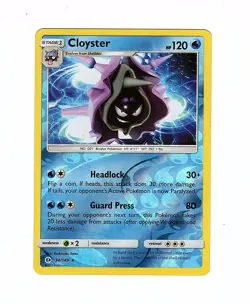 Cloyster 34/149 SM Base Set Reverse Holo Rare - Pokemon Card - Image 1