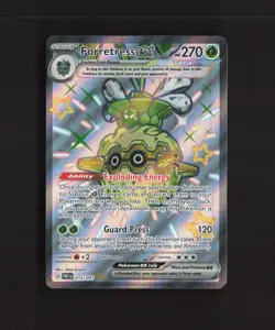 Forretress ex 212/091 Paldean Fates Full Art Shiny Holo Rare Pokemon Card NM - Image 1