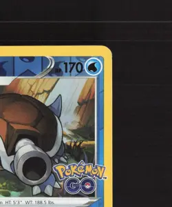 Blastoise 017/078 Pokemon GO Reverse Holo Rare Pokemon Card LP - Image 4