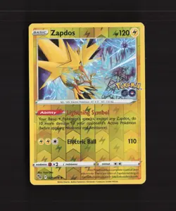 Zapdos 029/078 Pokemon GO Reverse Holo Rare Pokemon Card LP - Image 1