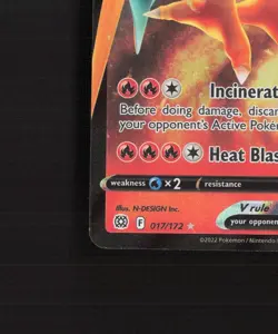 Charizard V 017/172 Brilliant Stars Ultra Rare Holo Pokemon Card NM - Image 5