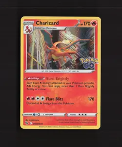 Charizard 010/078 Pokemon GO Holo Rare Stamped Pokemon Card NM - Image 1