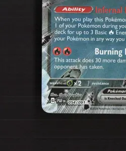 Charizard ex 054/091 Paldean Fates Ultra Rare Holo Pokemon Card LP+ - Image 5