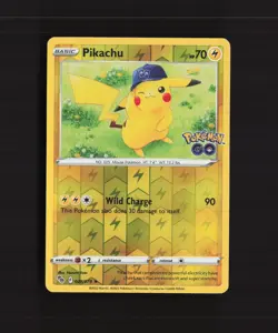 Pikachu 028/078 Pokemon GO Reverse Holo Rare Pokemon Card LP - Image 1
