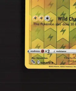 Pikachu 028/078 Pokemon GO Reverse Holo Rare Pokemon Card LP - Image 5