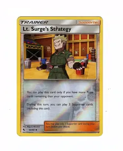 Lt. Surge's Strategy 60/68 Hidden Fates Reverse Holo - Pokemon Card - Image 1
