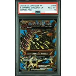 PSA 10 Primal Groudon EX Bandit Ring 094/081 UR Gold XY Pokemon Card Japanese - Image 1