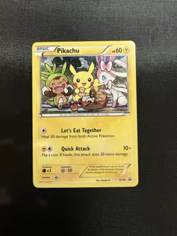 Pokemon TCG XY Black Star Promo Rare Holo Pikachu XY95 MP Card 2016 - Image 1