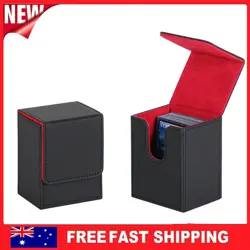 Magnetic Card Box Holds 100 Cards Scratch-Resistant PU Leather Storage Case - Image 1