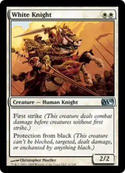 White Knight - Light Play MTG Magic 2010 Core Set - Image 1