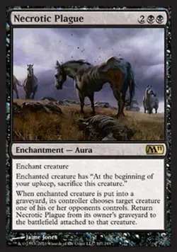 Necrotic Plague - Light Play MTG Magic 2011 Core Set - Image 1