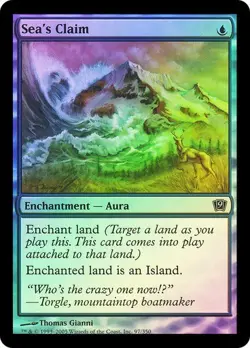 9th Edition MTG FOIL Sea's Claim Magic - Image 1