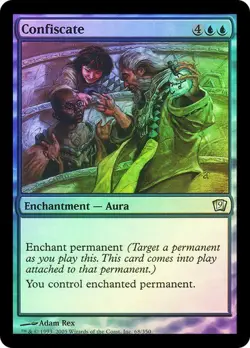 9th Edition MTG FOIL Confiscate Magic - Image 1