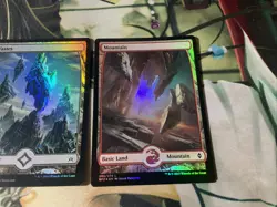 3x FOIL MTG Full Art Basic Land English WASTER,FOREST,MOUNTAIN.MINT NEVER PLAYED - Image 3