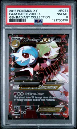 2016 POKEMON XY GENERATIONS RADIANT COLL #RC31 FULL ART/M GARDEVOIR EX PSA 8 - Image 1