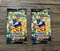 Pokemon Crown Zenith Booster 2X Packs - 10 Cards / Pack - NEW / SEALED - Image 1