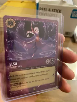 Disney Lorcana Elsa The Fifth Spirit 6/P3 Glitter Foil Promo Gift Set Card - Image 3