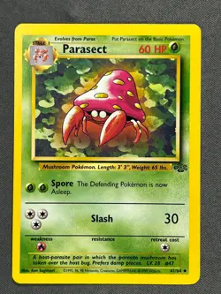 Parasect 41/64 Base Set Series Jungle UNCOMMON Stage 1 POKEMON CARD 1999 - NM - Image 1