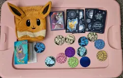 Pokemon Card Bulk Lot 6.5 Pounds Cards With Coins & Accessories Lot Auction Bid - Image 5