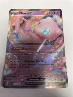 Pokemon Mew EX TCG Scarlet & Violet Holo Double Rare Card 151/165 NM Free Ship - Image 1